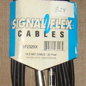 Signalflex SF2320X 20 Foot HI Z Microphone Cable